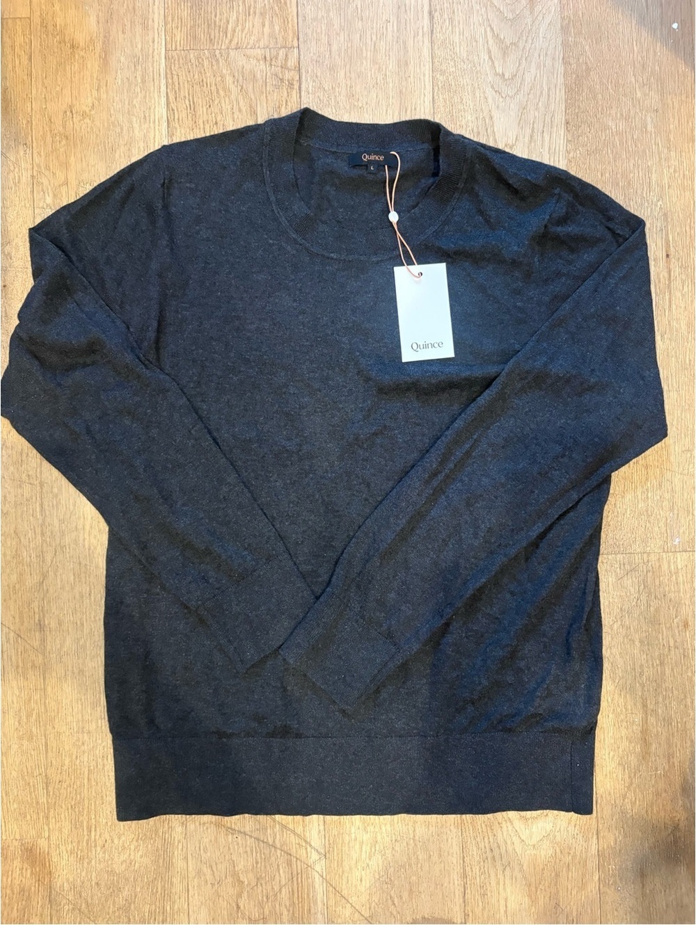 Quince Women's Crewneck Sweater in Charcoal NWT - Picture 2 of 8